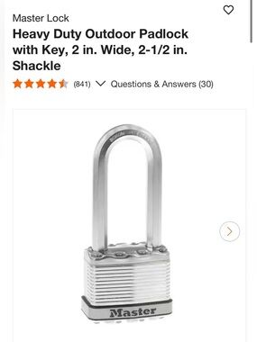Master Lock Heavy-Duty Outdoor Padlock in Silver